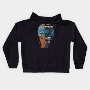 Melanin HBCU Black Queen Kids Hoodie